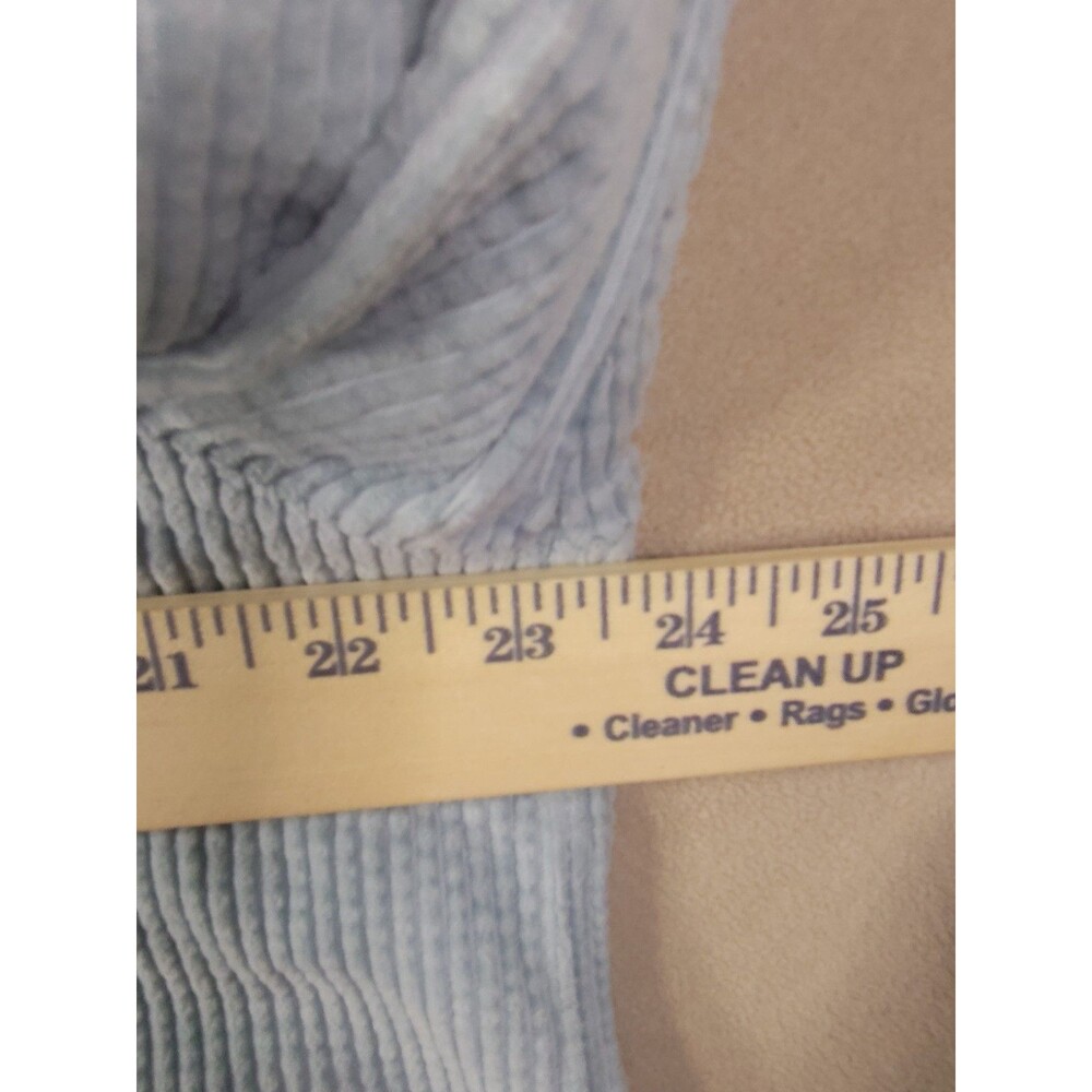 Large Vintage LL Bean Shacket Corduroy Pastel Blue 90s Y2K  Shirt Cotton - Picture 8 of 10